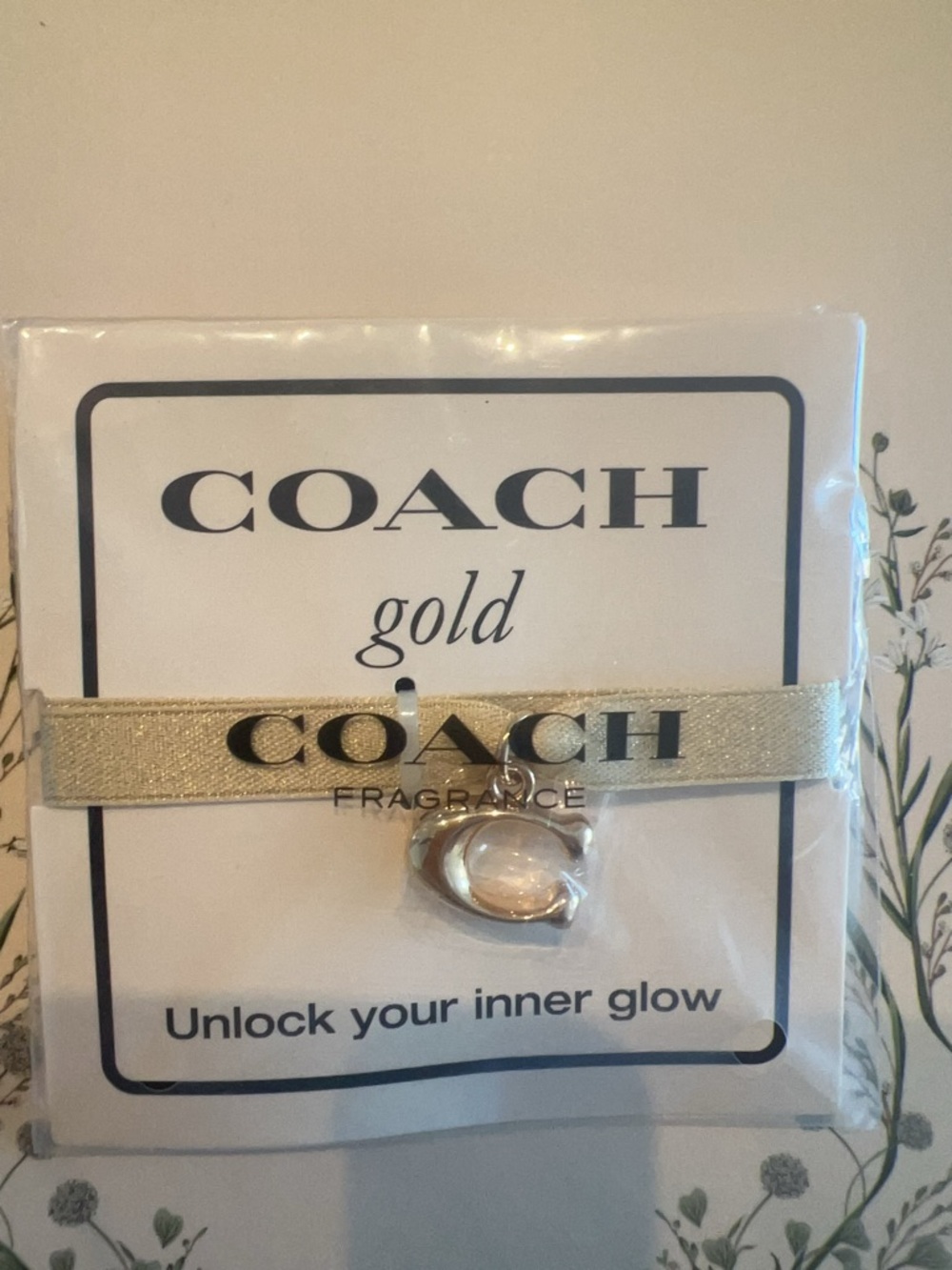 NEW Coach Gold-tone Charm Pendant + Black/brown Luggage Tag Mini Bag Charm FIRM - Picture 4 of 6